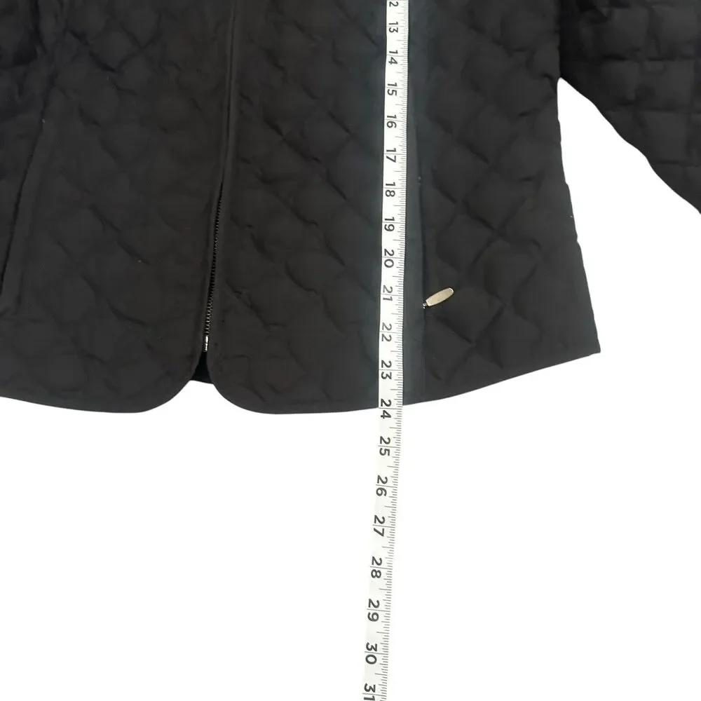 Eddie Bauer 650 Fill Power Premium Goose Down Black Jacket Women’s M Quilted - Picture 6 of 12